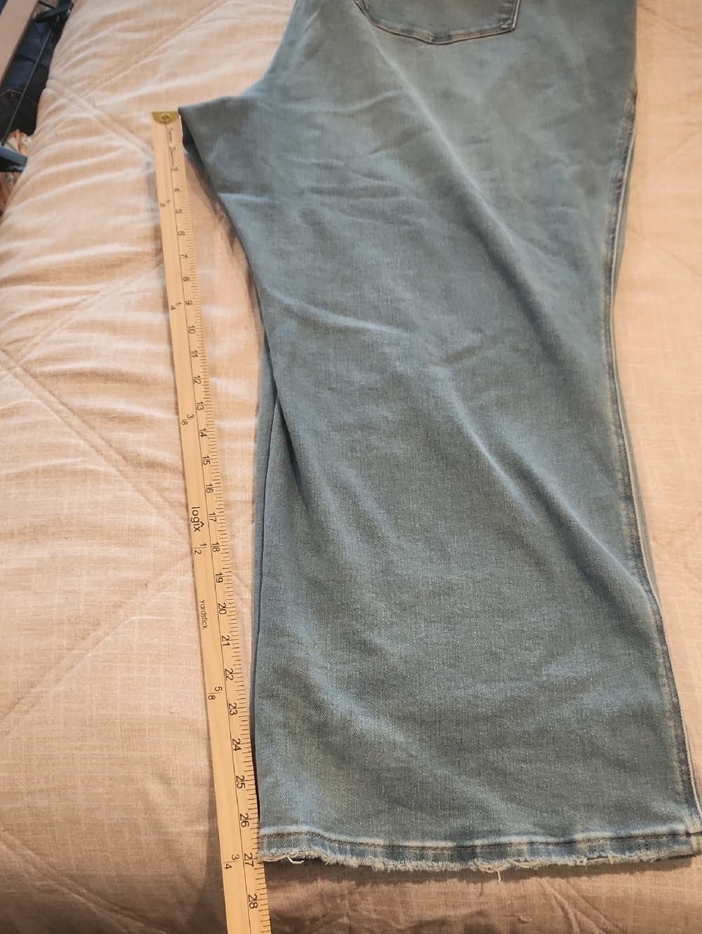 NWT Good American Plus Sz 30 Good Curve Straight Distressed Denim Jeans Inseam28 - Picture 10 of 10